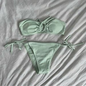 SHEIN Light Green Swimsuit Bikini Set